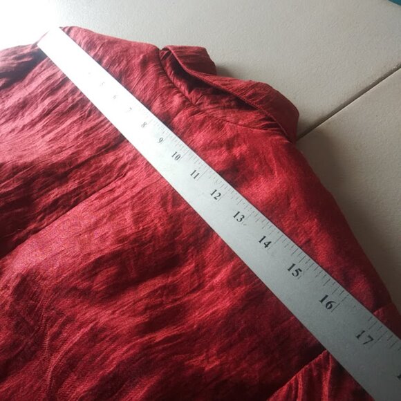 J.R. Nites by Carol Lin Red Blouse women's size 14 - Picture 12 of 16